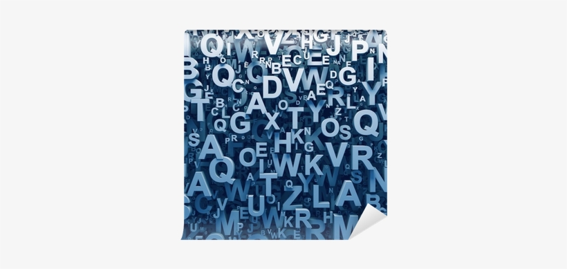 Abstract Blue 3d Letters Background Computer Generated - Background Letras, transparent png download