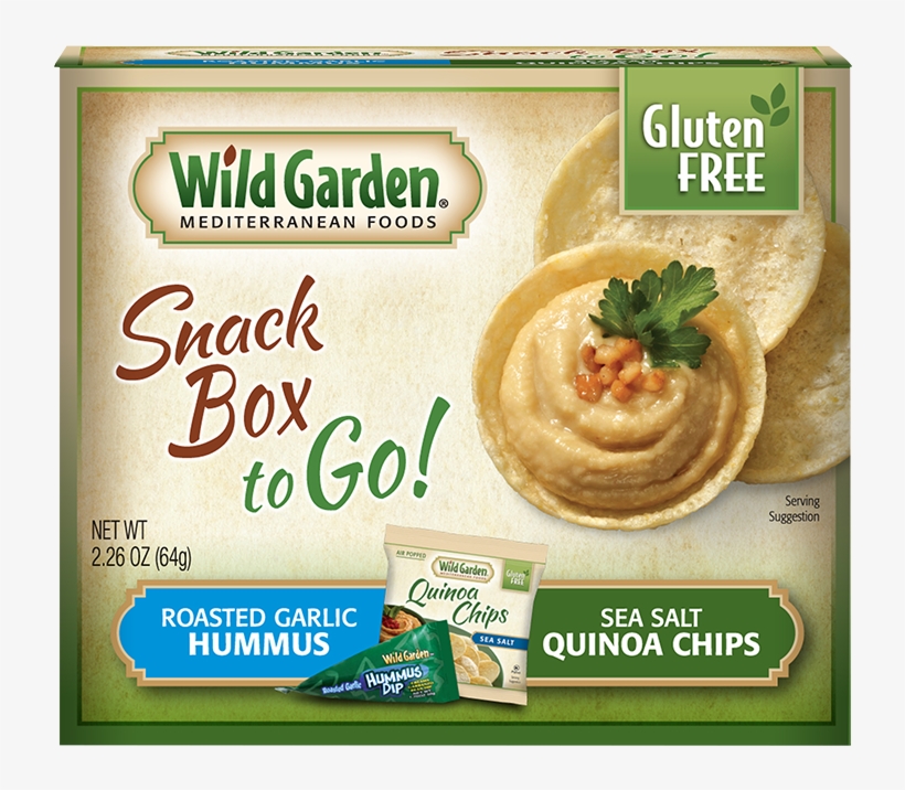 Roasted Garlic And Sea Salt Quinoa Chips - Wild Garden Snack Pack To Go! Roasted Garlic Hummus, transparent png download