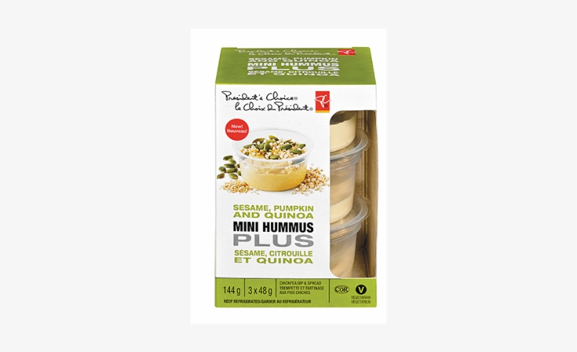 A Box Of Pc Sesame, Pumpkin & Quinoa Mini Hummus Plus - Pc Old-fashioned Bread Pudding, transparent png download