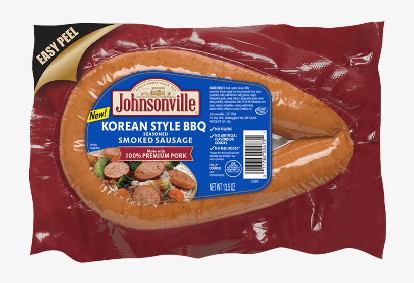 Korean Style Bbq Smoked Rope Sausage - Polish Kielbasa Sausage, transparent png download