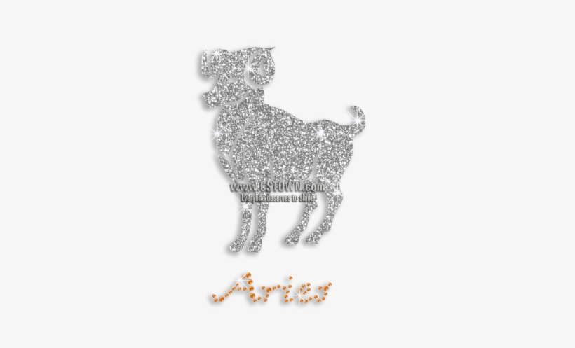 Cute Aries Symbol Iron-on Rhinestone Glitter Transfer - Bighorn, transparent png download