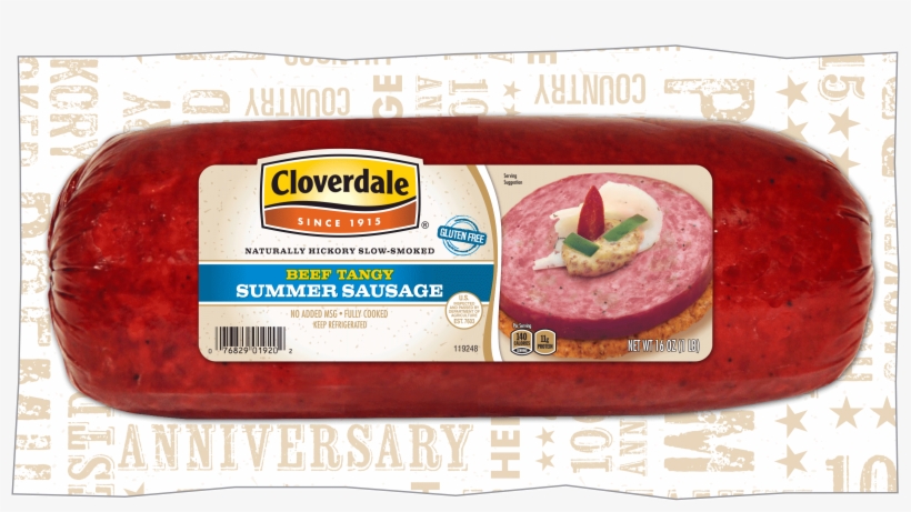 Slap Your Appetite Awake With The Taste Of Our Hickory-smoked - Cloverdale Tangy Summer Sausage, transparent png download