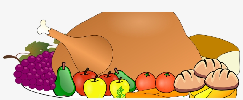 Open Thanksgiving Day - Thanksgiving Dinner Cartoon Clipart, transparent png download
