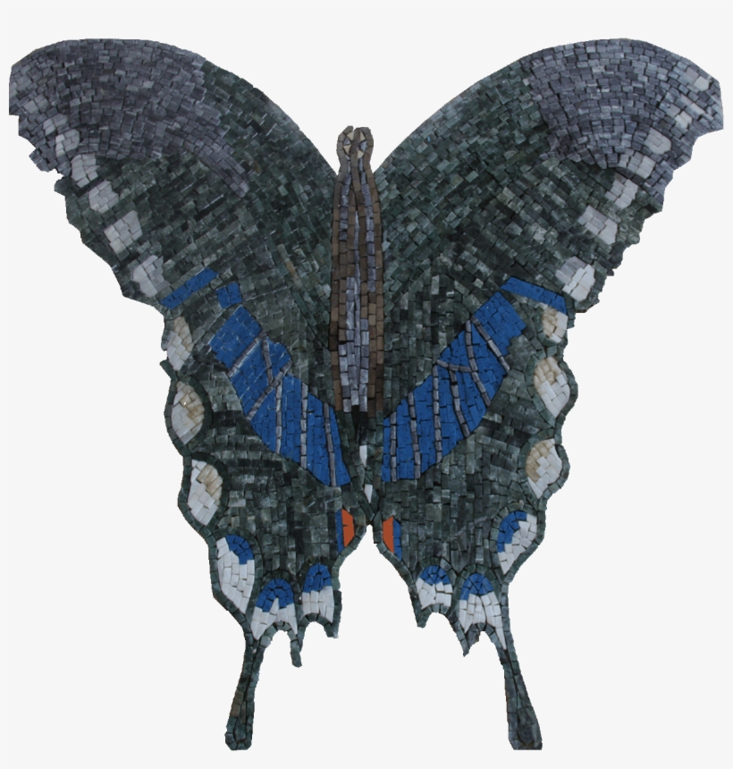 Blue Butterfly No Background Mosaic - Mosaic, transparent png download