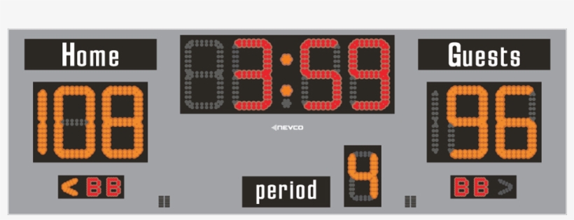 1242408510 Basketball 2740 - Yellow Scoreboard, transparent png download