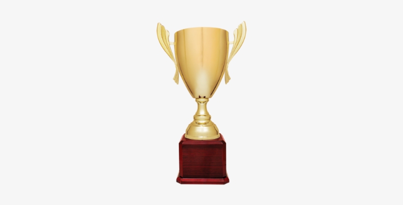 22 Gold Metal Cup Trophy On Rosewood Royal Piano Finish - Trophy Cups, transparent png download
