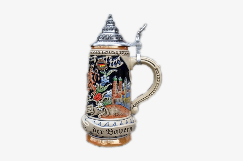 Bayern Beer Stein With Coat Of Arms - Beer Stein, transparent png download