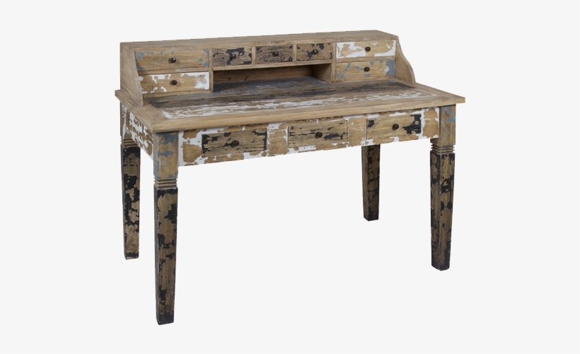 3789 Escritorio Poetic - Bigbuy Pickled Wood Desk - Poetic Collection, transparent png download