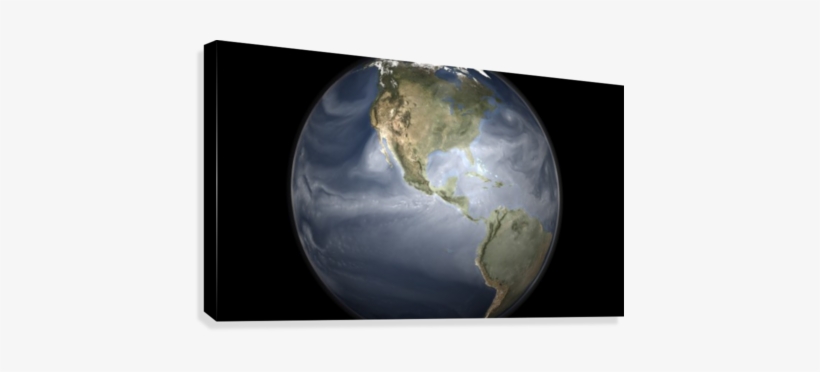 Full Earth View Showing Water Vapor Over The Americas - Atmospheric Water Vapor Animation, transparent png download
