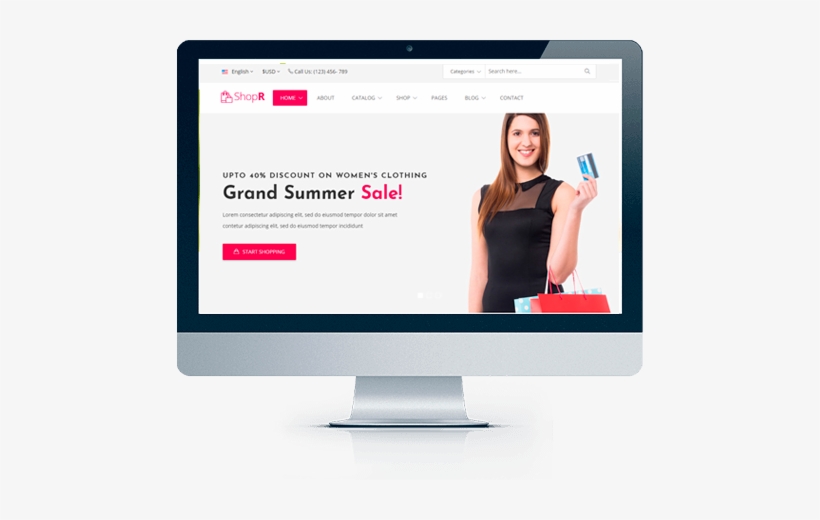 Diseno De Tienda Online Escritorio - Web Page, transparent png download