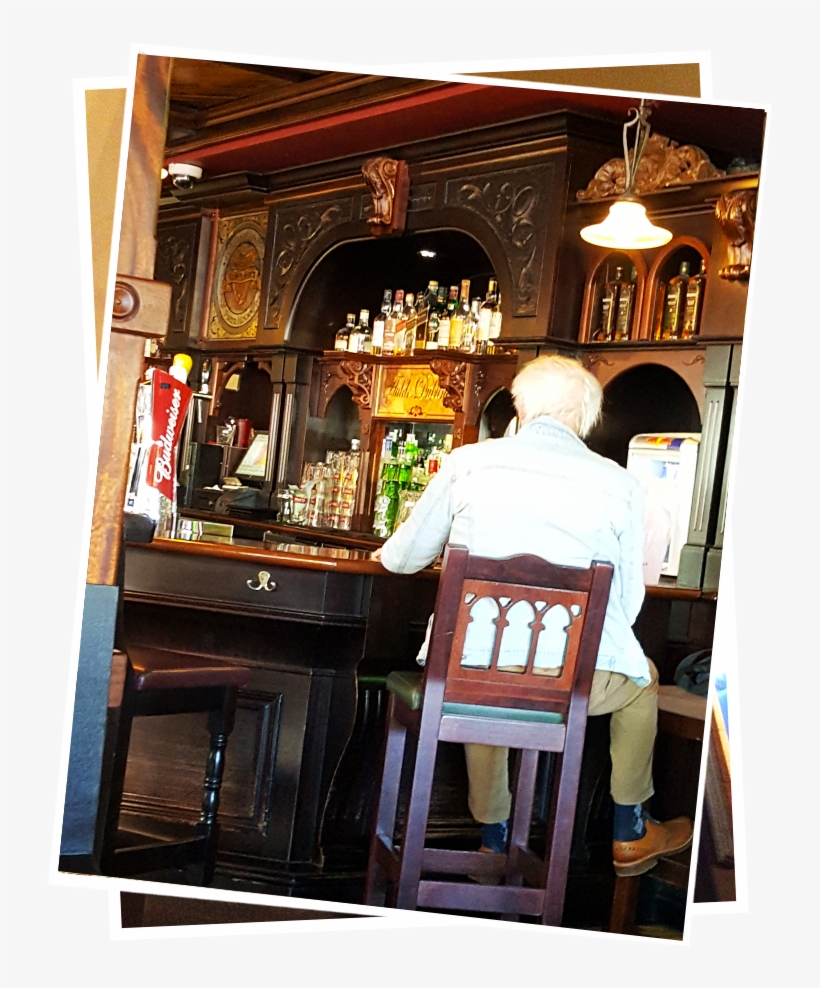 Wooden Bar Counter And Shelves - Bar, transparent png download