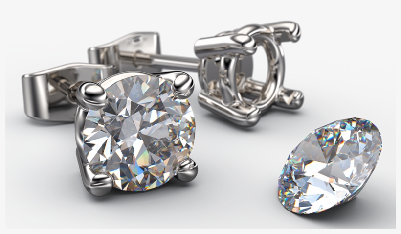 4 Claw Diamond Studs - Diamond, transparent png download