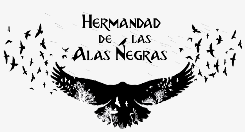 La Hermandad De Las Alas Negras Es Una Compañía Mercenaria - Silhouette Flying Raven Clipart, transparent png download