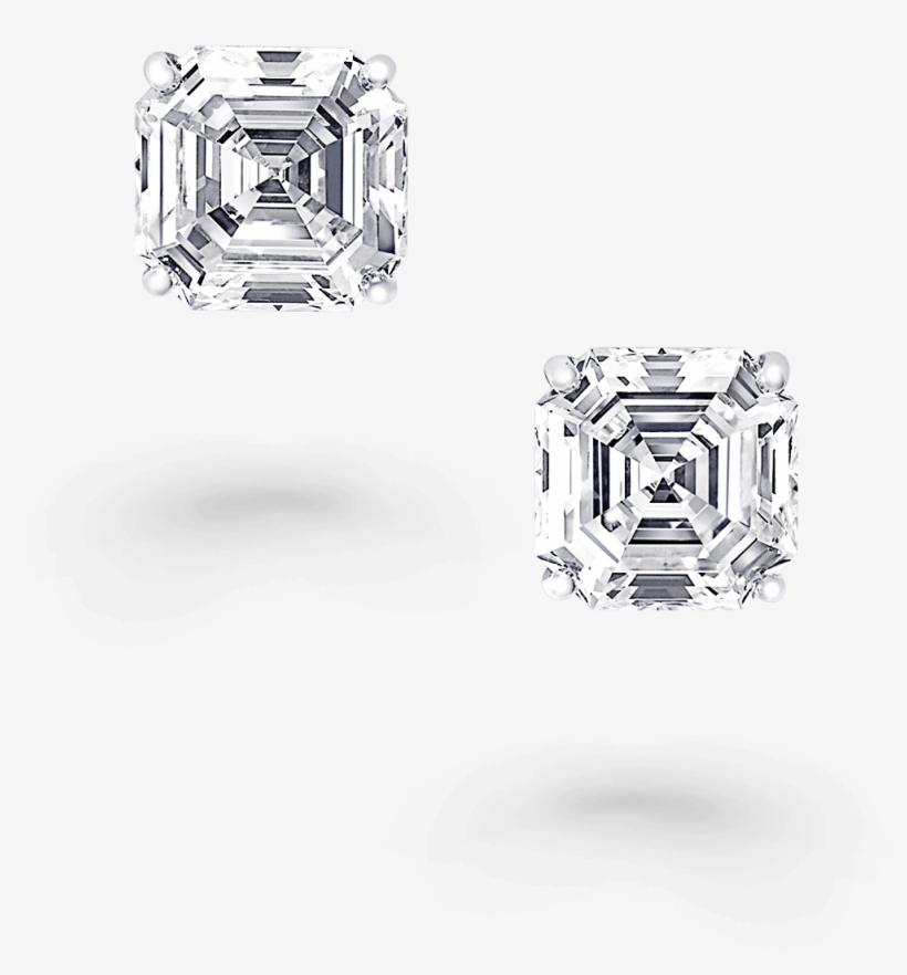 A Pair Of Classic Graff Square Emerald Cut Diamond - Diamond, transparent png download