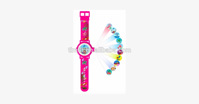 Kids 6 Cartoon Character Images Gift Projection Watch - Analog Watch, transparent png download