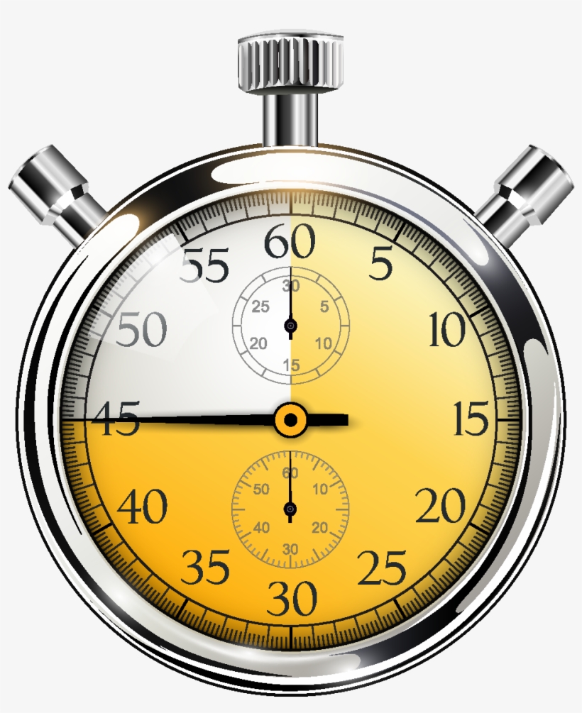 Cartoon Stopwatch Texture Element - Learn Anything In Half The Time, transparent png download