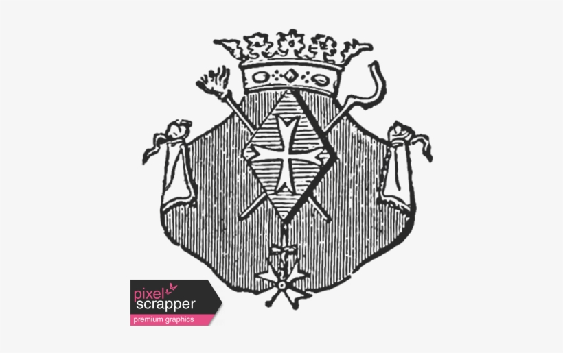 Shield Stamp Template - Digital Scrapbooking, transparent png download