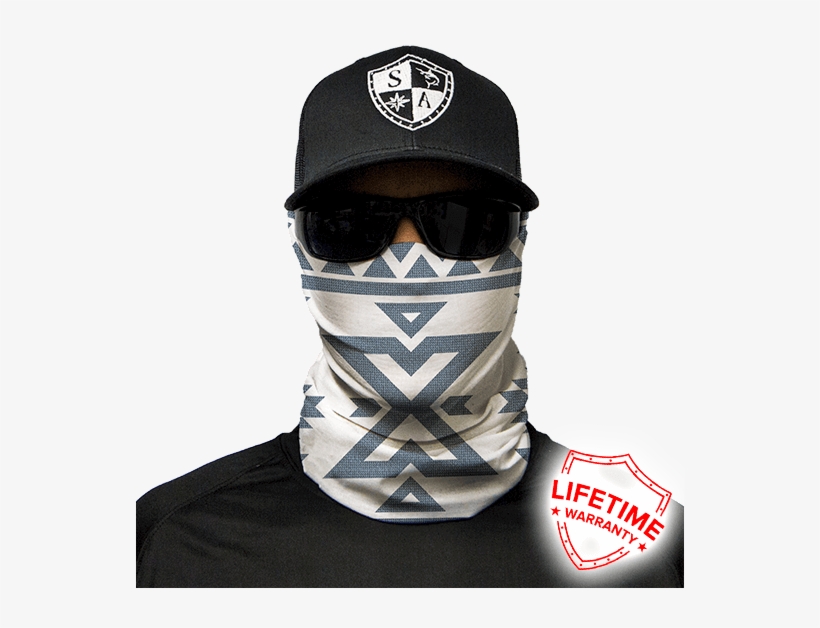Aztec Themed Face Shield Lightweight Bandana & Spf40 - Aztec Face Shield, transparent png download