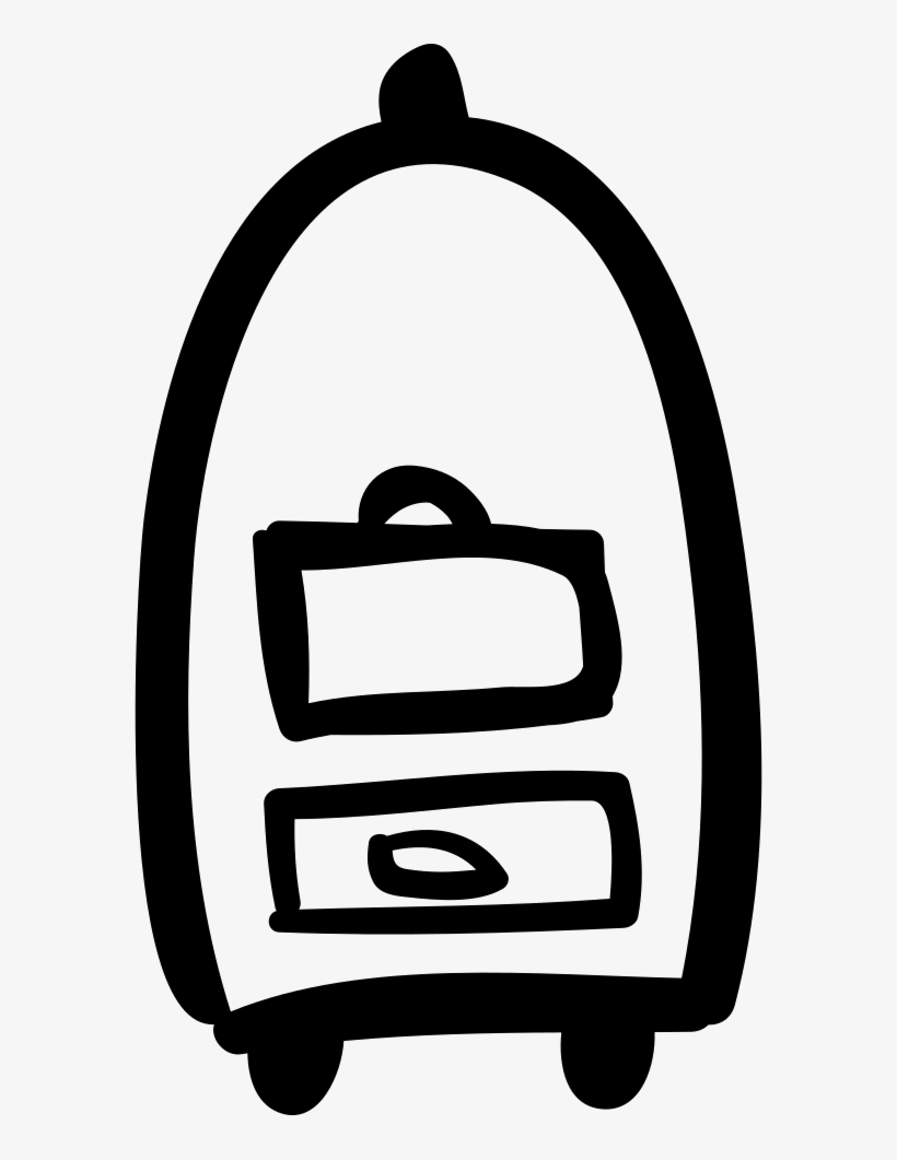 Baggages Hotel Cart Transportation Hand Drawn Tools - Hotel, transparent png download