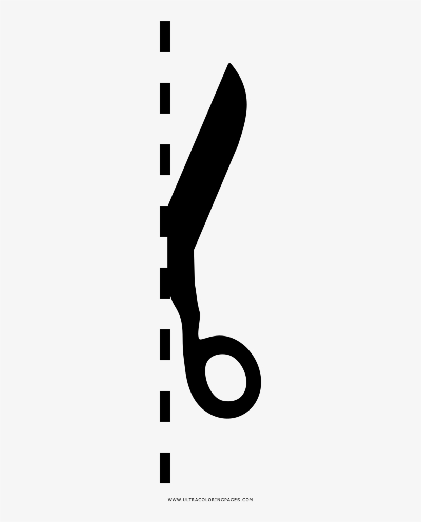 Cut Coloring Page - Tesoura Cortando Png, transparent png download