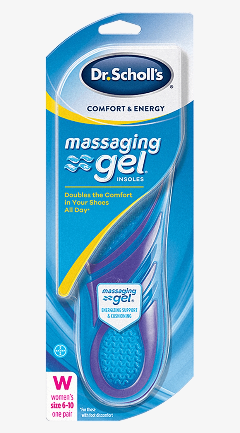 Front Of Dr - Dr. Scholls Comfort And Energy Massaging Gel Insoles, transparent png download