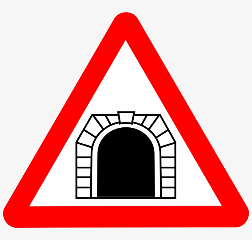 Medium Image - Falling Rocks Sign, transparent png download