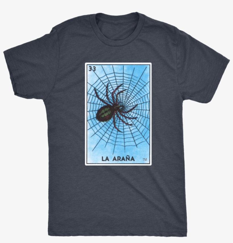 La Araña Mens T-shirt - Spider Web La Arana Loteria Arachnid Tattoo Necklace, transparent png download