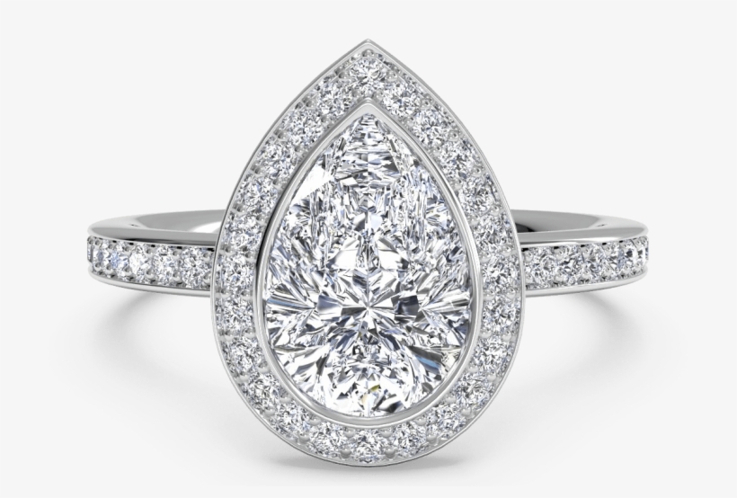 The Pear, Or 'teardrop' Diamond, Is A Truly Unique - Halo Pear Shaped Ring, transparent png download