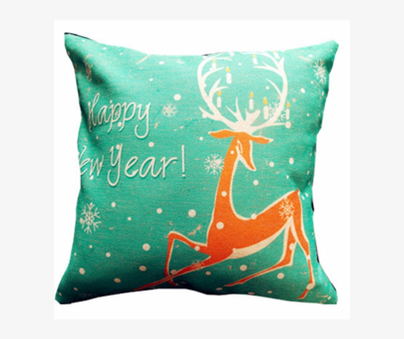 Unique Bargains Piccocasa Linen New Year Deer Pattern, transparent png download