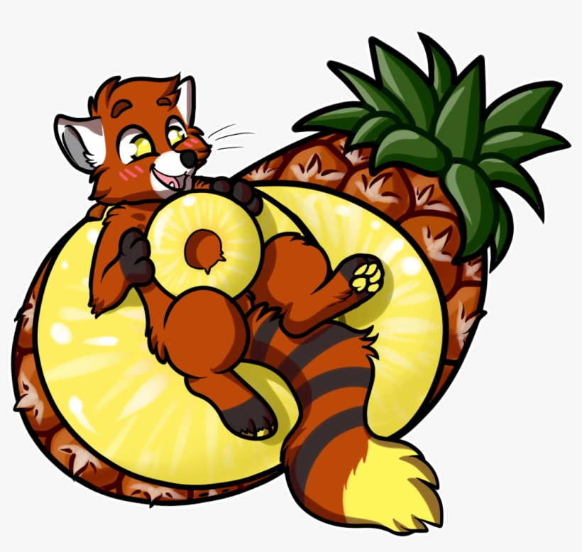 Pineapple Panda - Cartoon, transparent png download