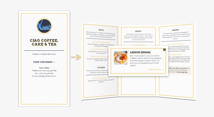 Css3 Transformation - Restaurant Menu Css, transparent png download