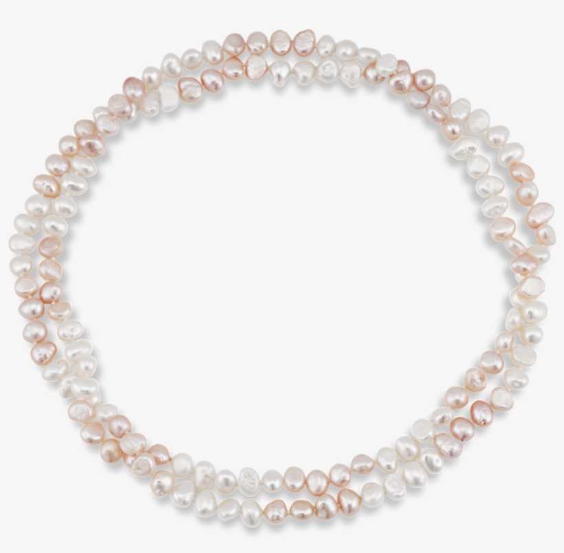 Pink & White Pearl Necklace - Bracelet, transparent png download
