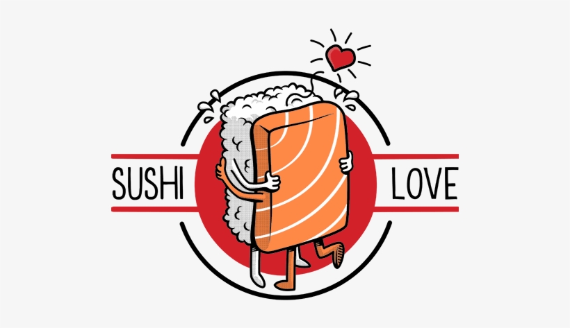 Kiss, Sushi, And Cute Image - Sushi T Shirt Design, transparent png download