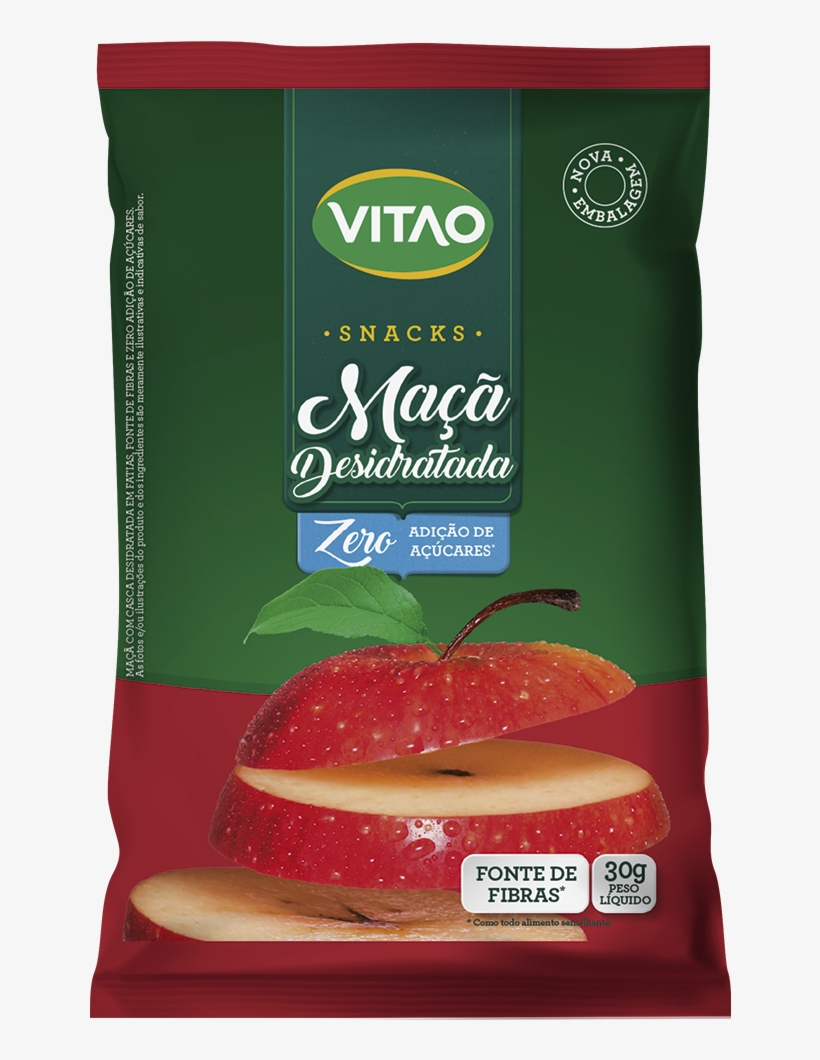 Maçã Desidratada - 30g - Farinha De Linhaça Marrom Vitao 200g, transparent png download