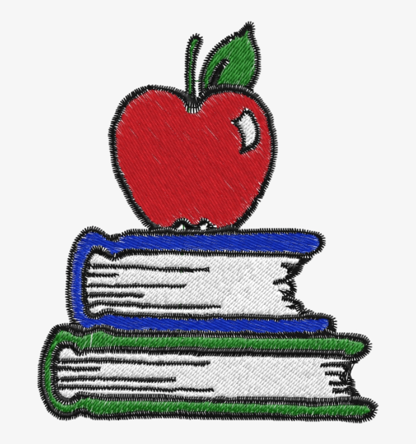 Apple On Books Clipart, transparent png download
