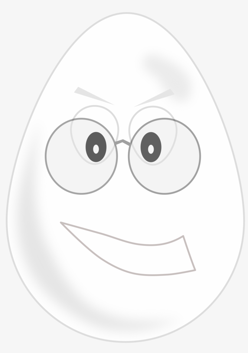 Orange Easter Egg Png Clip Art - Egg Wearing Glasses, transparent png download