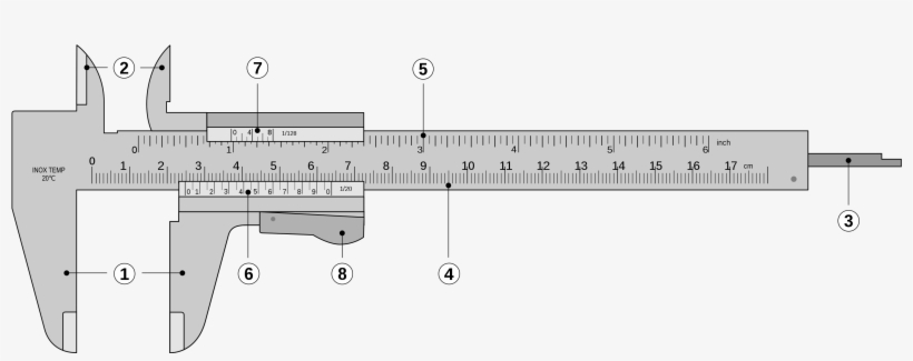 File - Vernier Caliper - Svg - Vernier Caliper, transparent png download