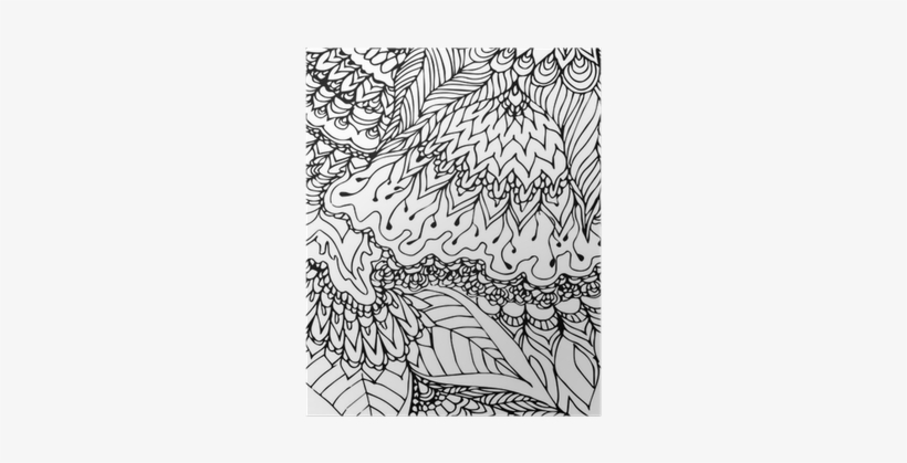 Hand-drawn Pattern - Fondo A Blanco Y Negro, transparent png download