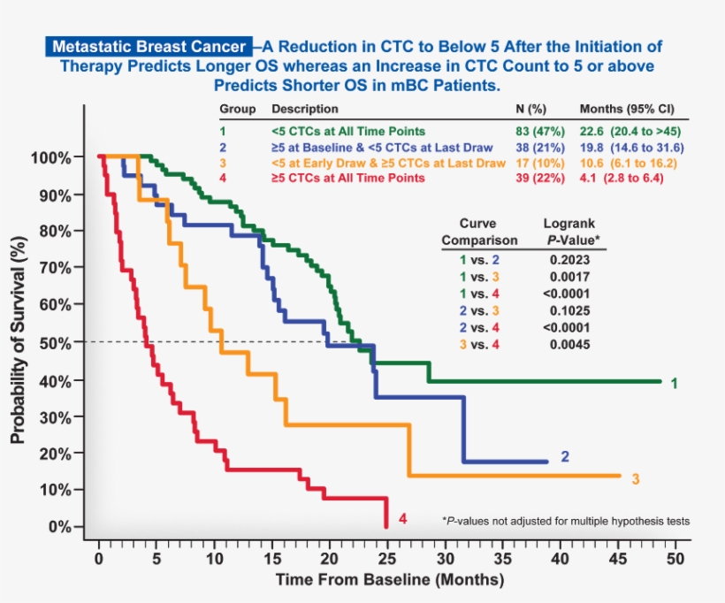 Metastatic Breast Cancer Chart - Circulating Tumor Cell, transparent png download