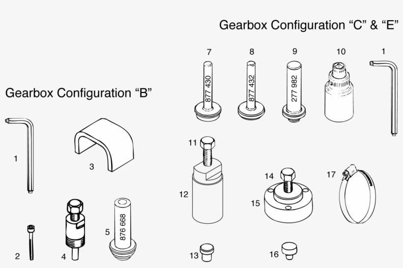 Gearbox "b, C, E" Repair Tools - Rotax 241-875 Allen Screw M6x70/45, transparent png download