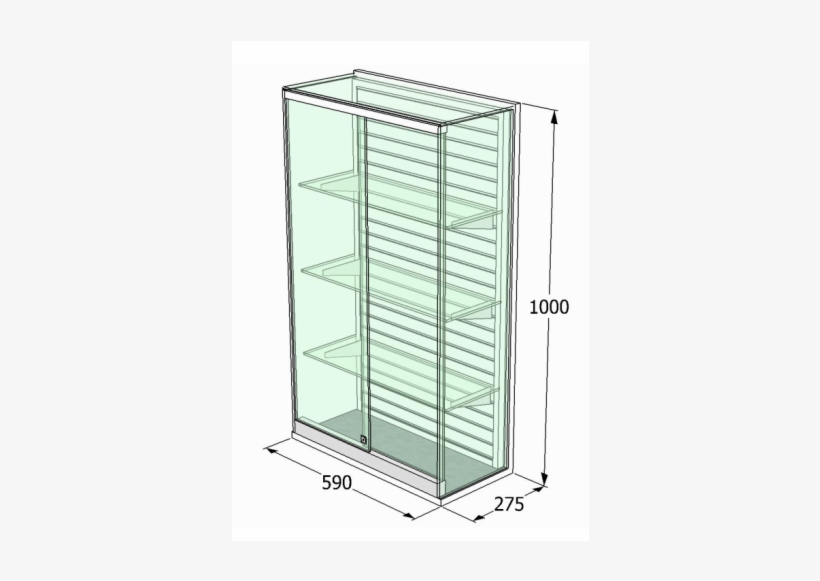 Ecco Glass 4 Way Display Case - Display Case, transparent png download