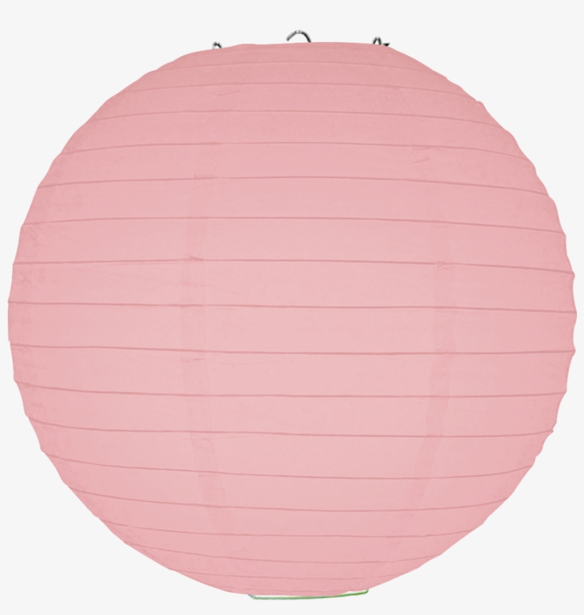 Pink Ribbed Paper Lanterns - Lampshade, transparent png download