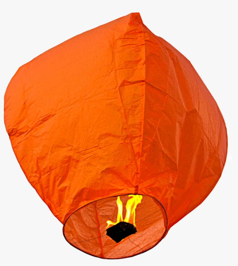 Sky Lantern Orange - Flying Sky Lantern Png, transparent png download