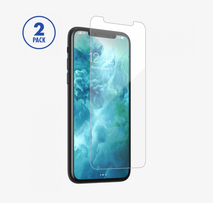 Iphone X 2 Pack Glass Screen Protector - Glass Screen Protector Iphone X, transparent png download