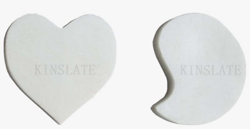 Forma De Corazón Personalizado Mármol Blanco Piedra - Heart, transparent png download