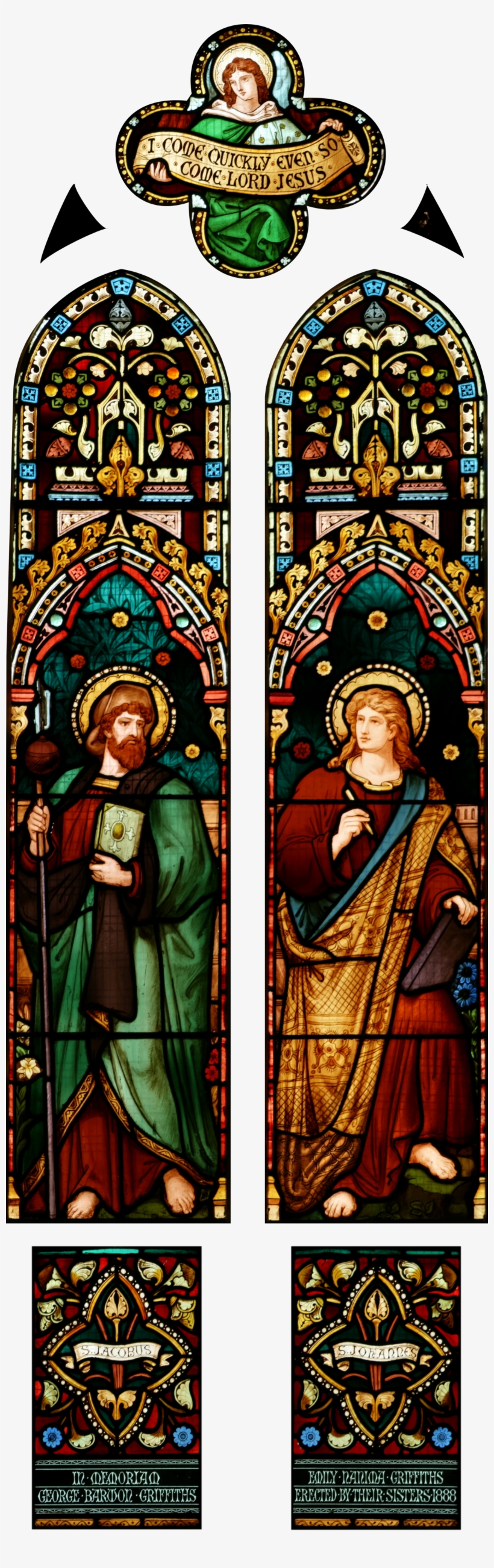 Stjohnsashfield Stainedglass Jamesjohn - Stained Glass Window Png, transparent png download