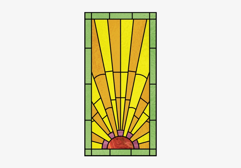 Art Deco Stained Glass Design Transparent Png 500x500 Free Download On Nicepng