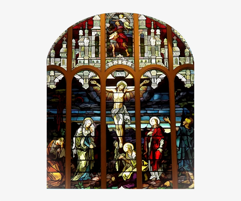 Stained Glass Window - Crucifixion Of Jesus Christ Stained Glass Window S, transparent png download
