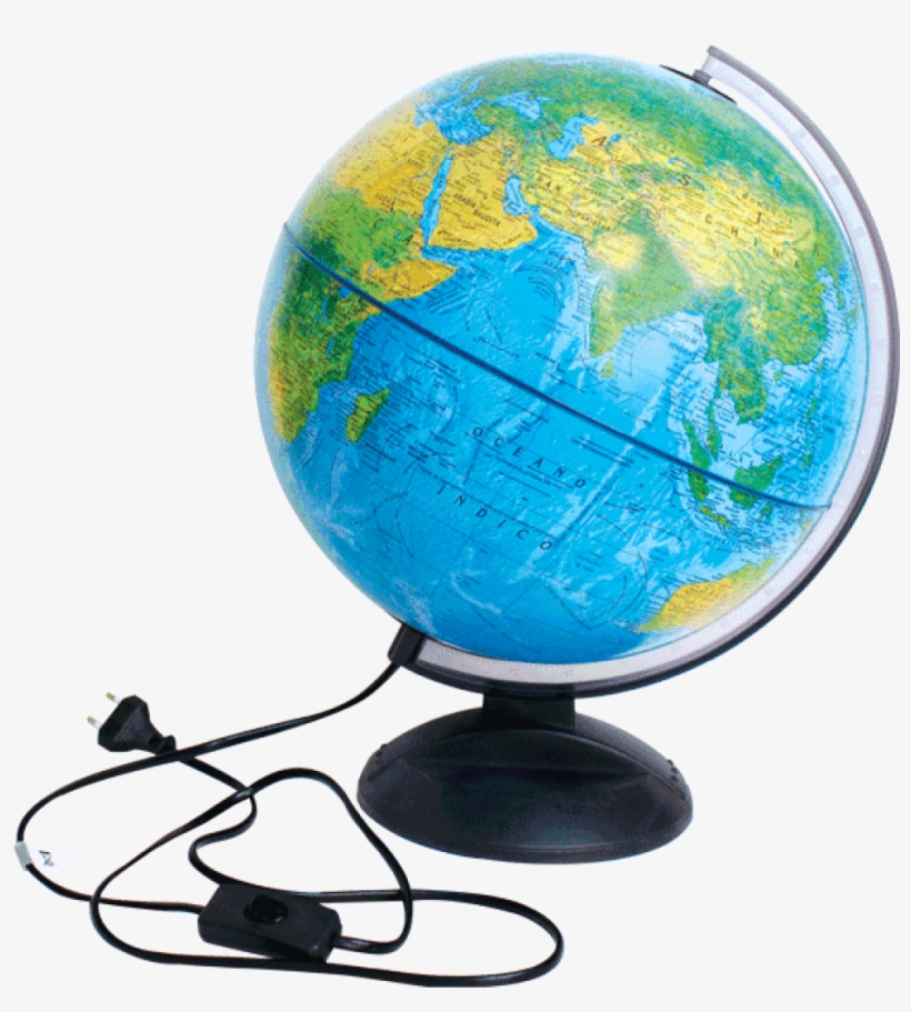 Globo Terráqueo Base Plástica Con Luz - Globo Terraqueo Venta Chile, transparent png download