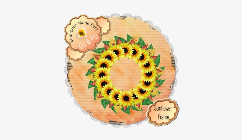 Sunflower Border Png Sunflower Frame - Stencil, transparent png download